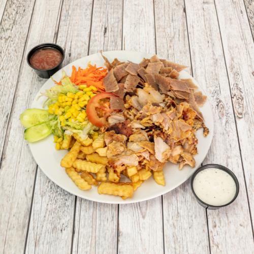 Med Mixed Doner Meat and Chips
