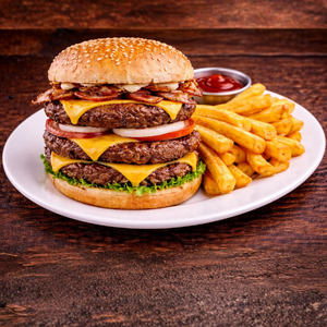 Mega Burger with Chips