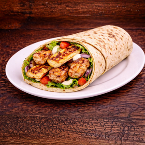 Chicken Shish and Halloumi Wrap