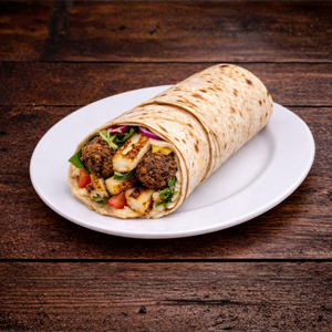 Falafel and Halloumi Wrap