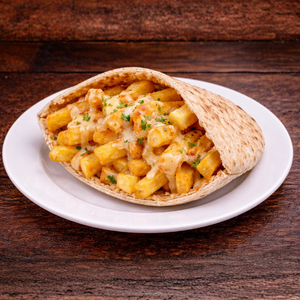 Chips In Pitta with Cheese