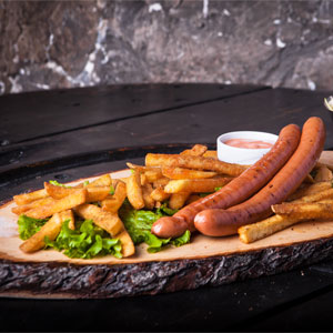 Sausage with Chips