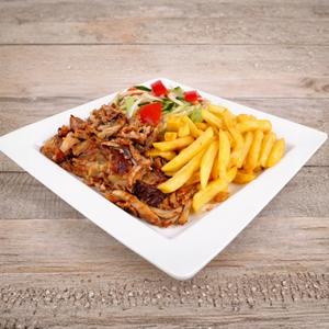 Chicken Doner Meat and Chips