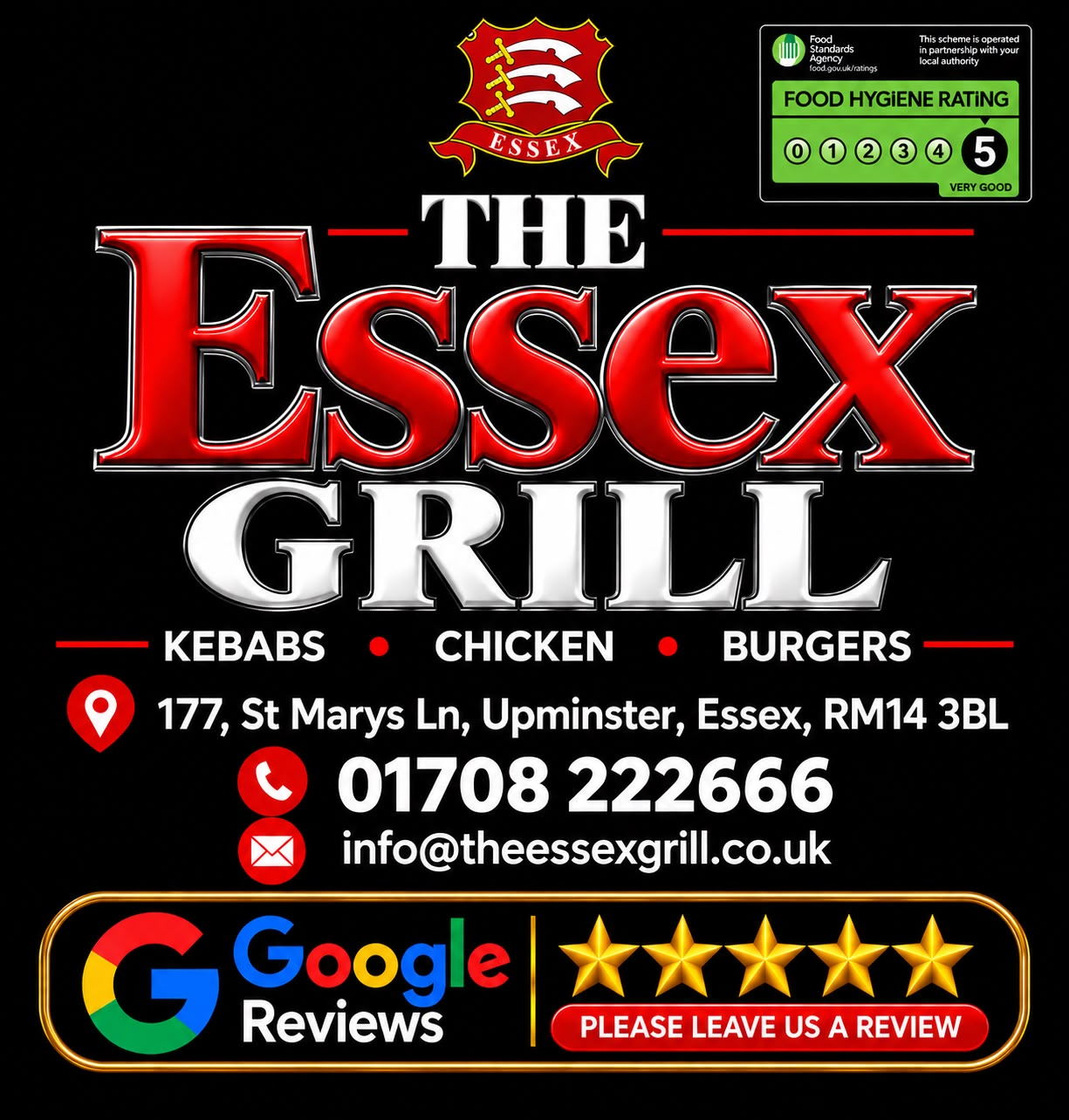 The Essex Grill - Kebabs, Chicken and Burgers